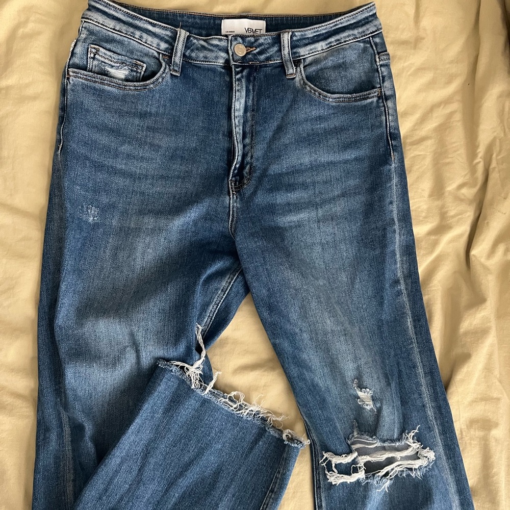 Vero Moda Women's Distressed Blue Jeans